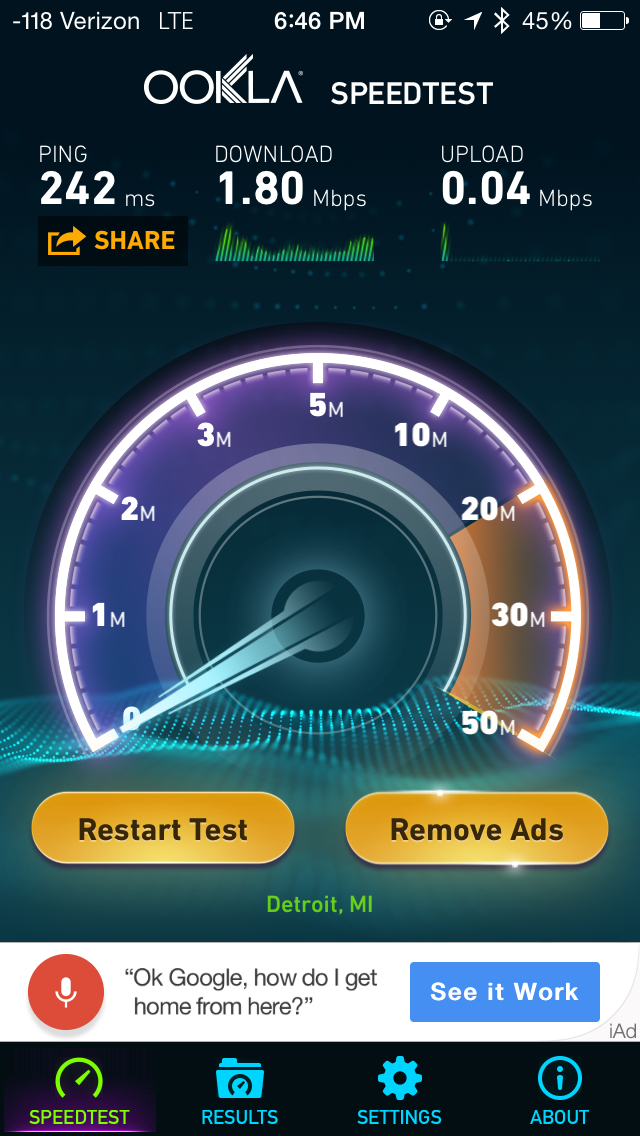 We installed a Wilson Cell Phone Signal Booster at a customer in Columbus, Ohio. This image is when the Mobile Phone Signal Amplifier is powered down.